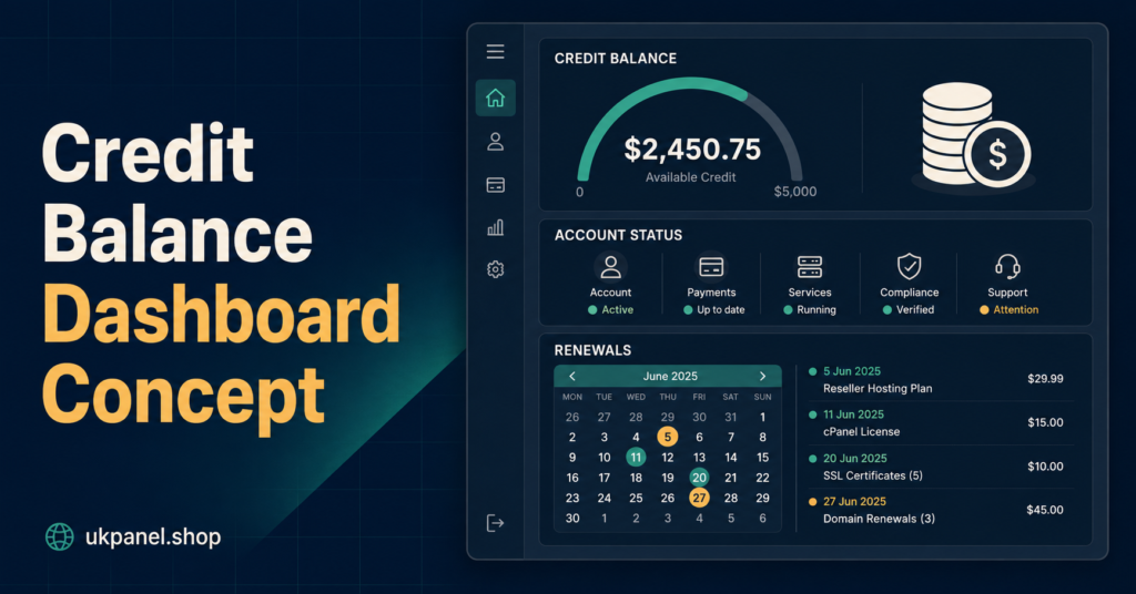 Credit Balance Dashboard Concept
