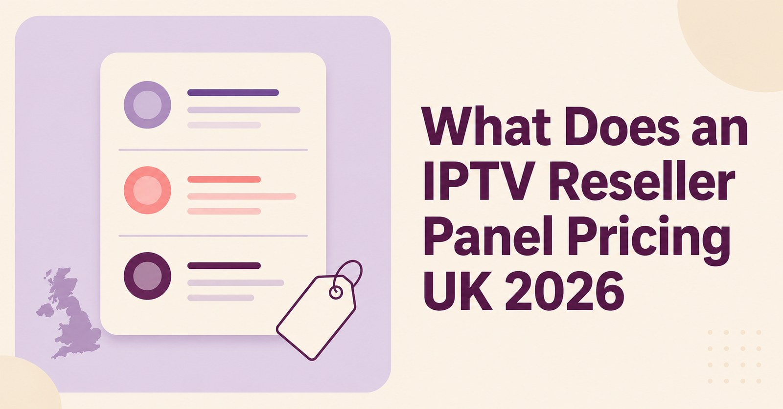 IPTV Reseller Panel Pricing UK