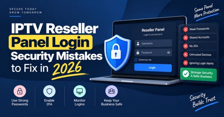 IPTV Reseller Panel Login Security
