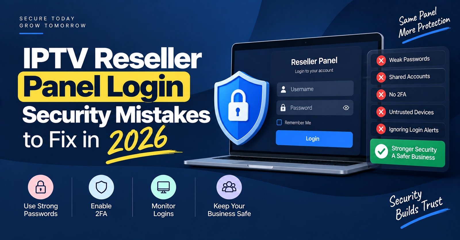IPTV Reseller Panel Login Security