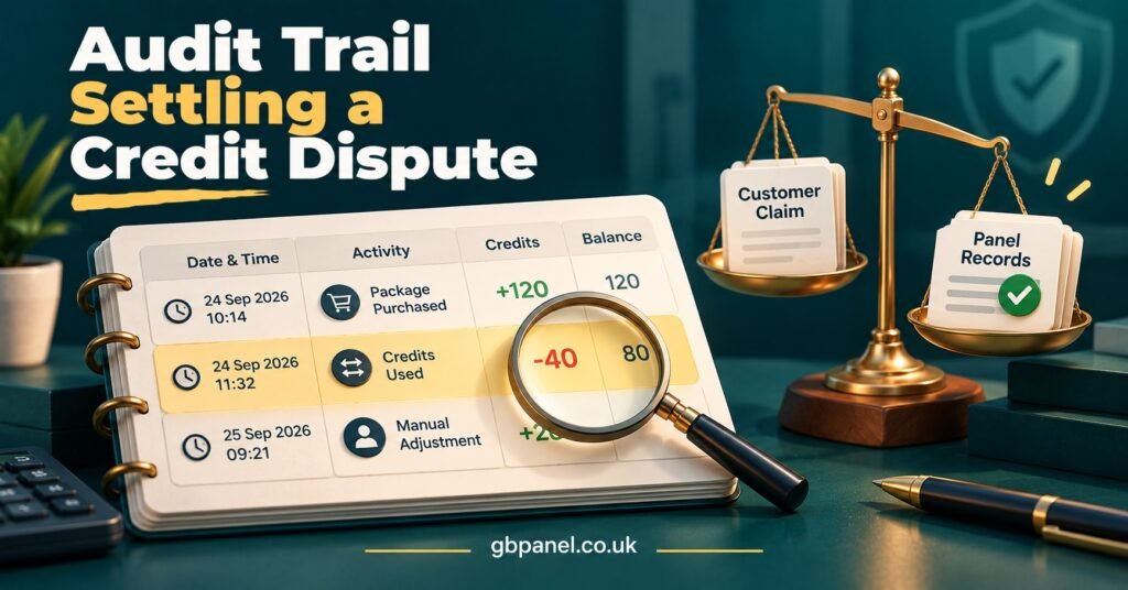 Audit Trail Settling a Credit Dispute