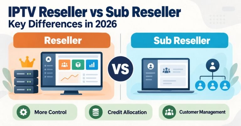 IPTV Reseller vs Sub Reseller: Key Differences in 2026