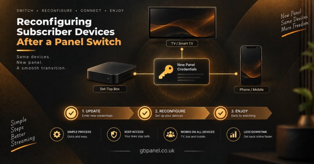 Reconfiguring Subscriber Devices After a Panel Switch