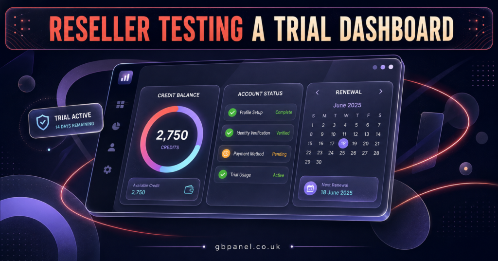 Reseller Testing a Trial Dashboard