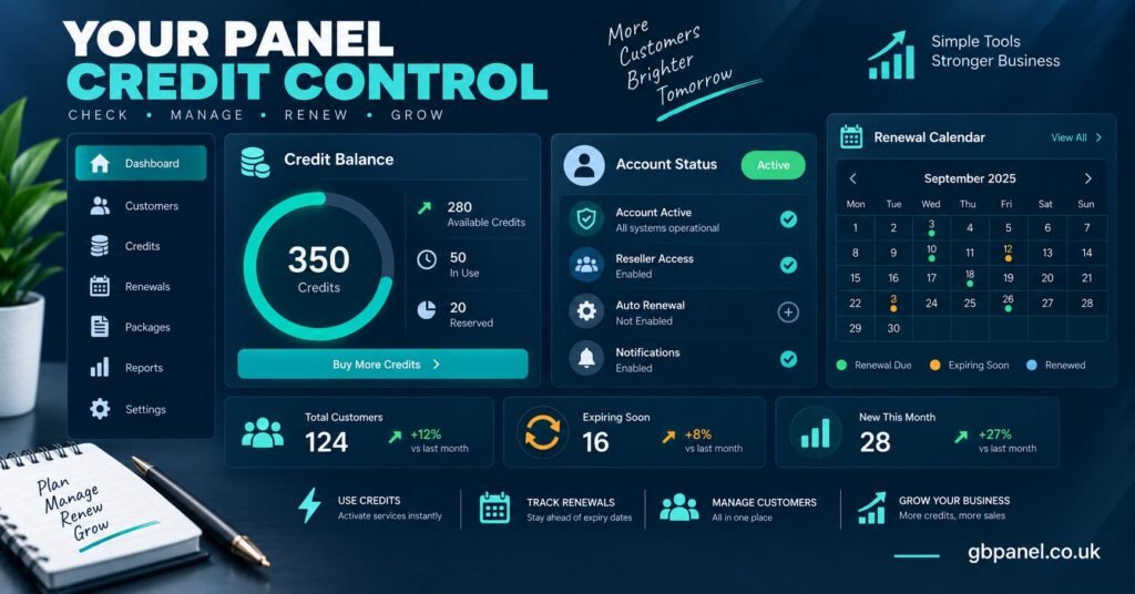 Dashboard credit balance panel