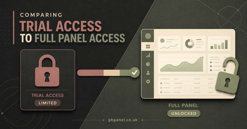 Comparing Trial Access to Full Panel Access